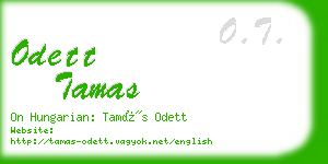 odett tamas business card